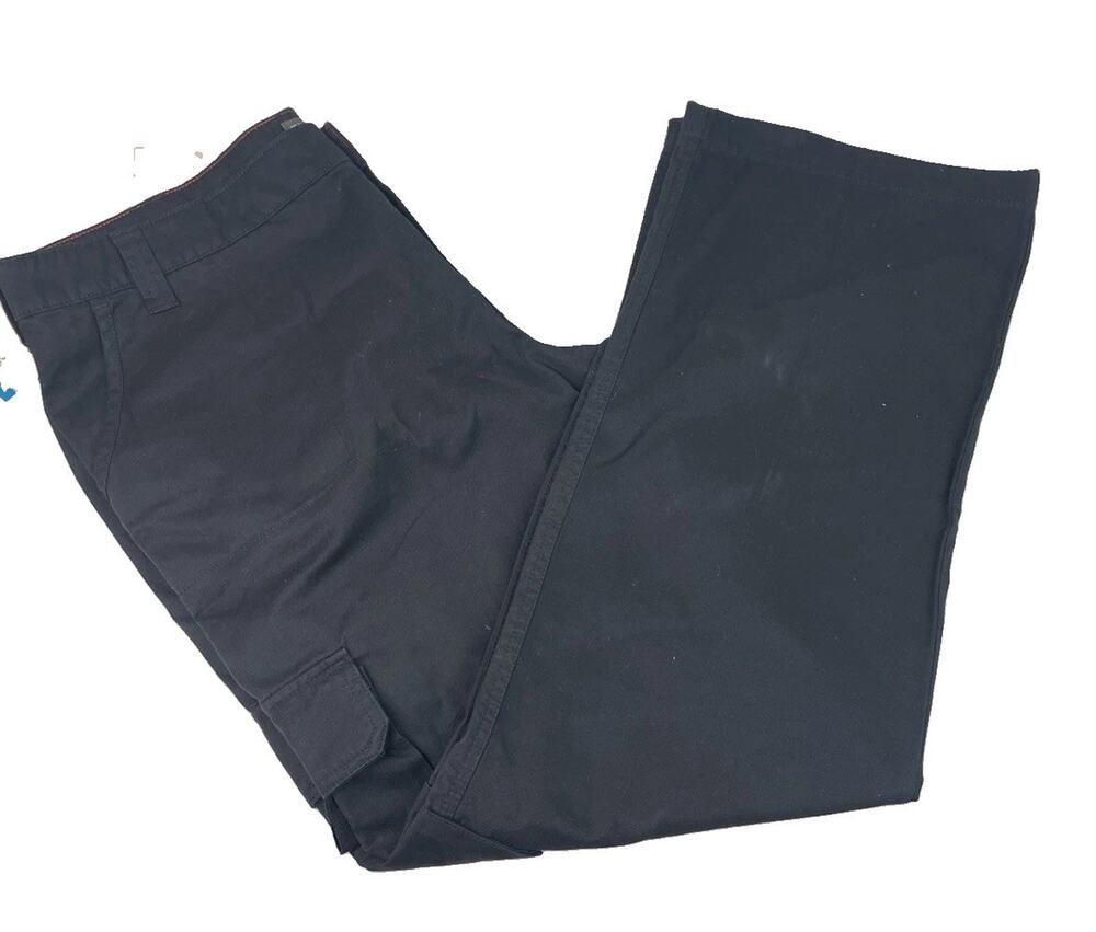 Dickies Women's Relaxed Fit Straight Leg Cargo Pants, Black, 18 R